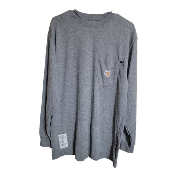 Carhartt Shirt Men L Gray Flame Resistant Force Workwear Gorpcore Rancher - Picture 1 of 8